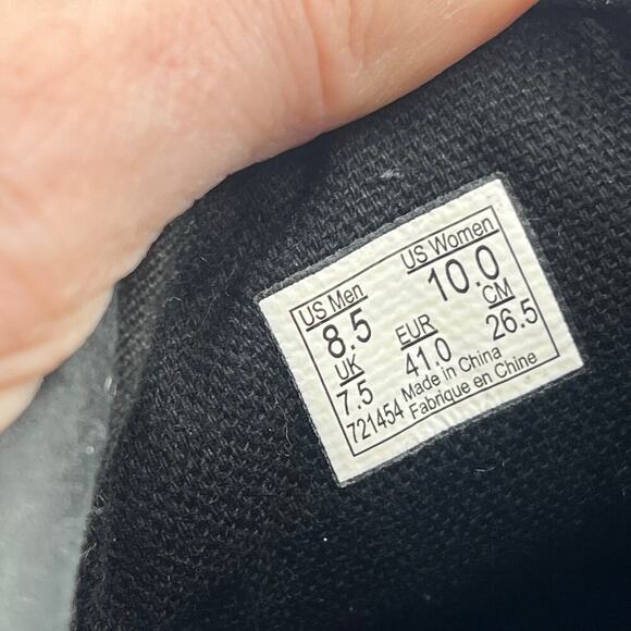 Vans Leather Zip Up Old Skool Lace Up Sneakers Black White Mens 8.5/ Womens 10 - Picture 6 of 7